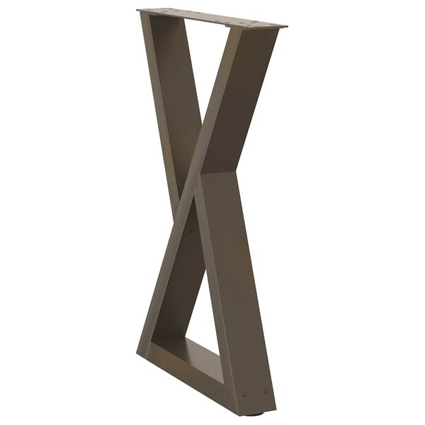 vidaXL Dining Table Leg Natural Steel Powder-coated steel
