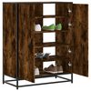 vidaXL Shoe Cabinet Smoked Oak Engineered wood and metal Medium