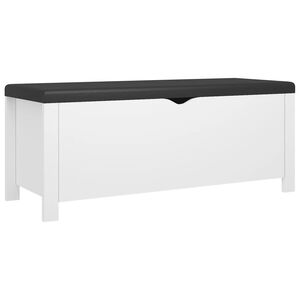 vidaXL Storage Box White Engineered wood, faux leather with foam filling