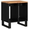 vidaXL Side Table Natural wood finish and black metal Solid Acacia wood
