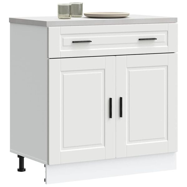 vidaXL Kitchen Base Cabinet White Engineered wood 31.5 x 18.1 x 32.1 in