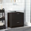 vidaXL Sink Cabinet Black Engineered wood Medium Storage Sink Cabinet