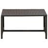 vidaXL Coffee Table Brown Polyethylene rattan, powder-coated steel 27.6 in