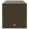vidaXL Cushion Box Brown PE Rattan, Powder-Coated Steel