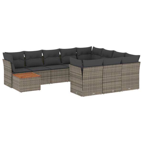 vidaXL Garden Sofa Set Grey