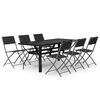 vidaXL Garden Dining Set Grey and black