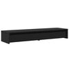 vidaXL Monitor Stand with Drawers Black 39.4x10.6x5.9" Engineered Wood