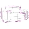 vidaXL Loveseat Sofa Light Grey Velvet 2-seater Durable Loveseat Sofa