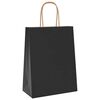 vidaXL Paper Bags 50 pcs with Handles Black 8.3x4.3x11.0"
