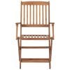 vidaXL Garden Chair Set of 4 Natural Solid acacia wood Standard