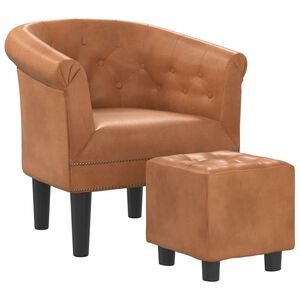 vidaXL Tub Chair Brown
