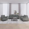 vidaXL Sofa Set Dark Grey 100% polyester Sofa Set Rectangular Modern