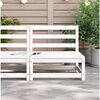 vidaXL Garden Sofa White Solid pine wood Single unit Modular