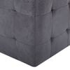 vidaXL Pouffe Grey Faux Suede Leather, Wood 11.8x11.8x11.8 in Pouffe