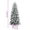 vidaXL Artificial Christmas Tree Green and White PVC, PE, Steel Large