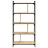vidaXL Bookcase Sonoma oak Engineered wood Tall Adjustable Feet