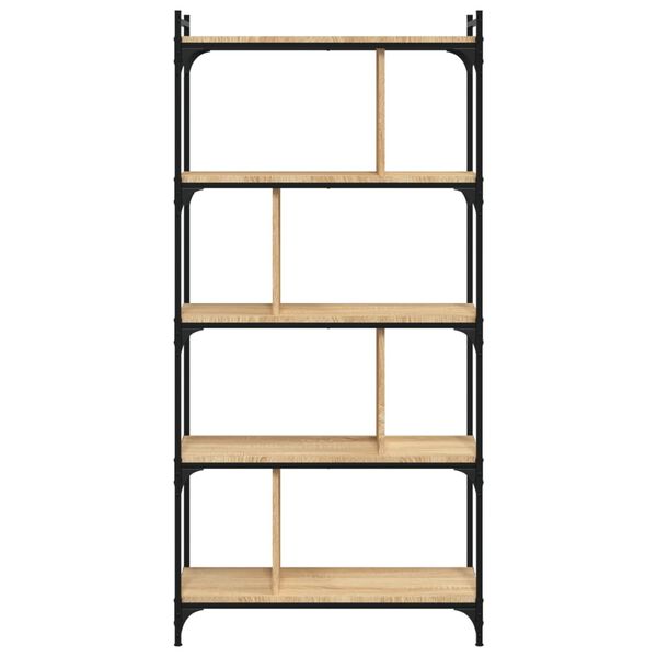 vidaXL Bookcase Sonoma oak Engineered wood Tall Adjustable Feet
