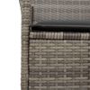 vidaXL Garden Chair Grey PE rattan 23.2 x 24.0 x 35.4 in
