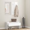 vidaXL Hallway Furniture Set High gloss white Engineered wood, acrylic