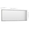 vidaXL Mirror Concrete grey Engineered wood, acrylic 39.4 in x 14.6 in