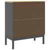 vidaXL Drawer Cabinet Grey Solid Pine Wood Medium Chest of Drawers