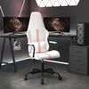 vidaXL Gaming Chair White and Pink PVC, Cotton, Polyester, Metal, Plywood
