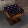 vidaXL Coffee Table Smoked oak Engineered wood, glass Medium