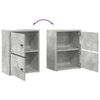 vidaXL Bookcase Concrete Grey Engineered Wood Small Bookcase