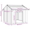 vidaXL Dog House Grey Galvanized Steel 33.5 x 42.1 x 31.9 in Dog House