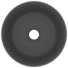 vidaXL Luxury Wash Basin Round Matt Dark Grey 15.7x5.9" Ceramic