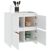 vidaXL Sideboards 2 pcs White 27.6"x16.1"x29.5" Engineered Wood