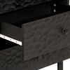 vidaXL Bedside Cabinet Black Solid Mango Wood, Engineered Wood, Iron