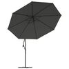 vidaXL Cantilever Garden Parasol Anthracite Polyester fabric and metal pole