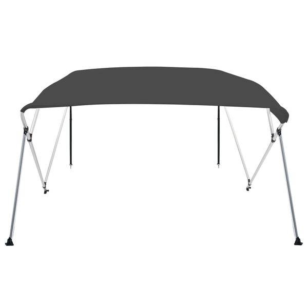 vidaXL 4 Bow Bimini Top Anthracite 95.7"x70.9"x53.9"