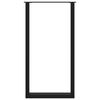 vidaXL Coffee Table Leg Set of 2 Black Powder-coated steel 23.6 in