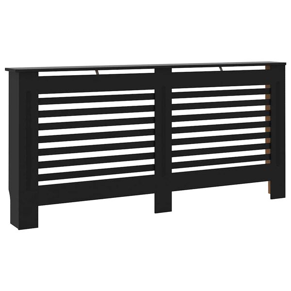 vidaXL Radiator Cover Black 67.7"x7.5"x32.1" MDF