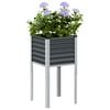 vidaXL Garden Planter Anthracite Steel 17.7x17.7x34.6 in Durable