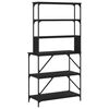 vidaXL Baker's Rack 6-Tier Black 35.4x15.7x70.9" Engineered Wood