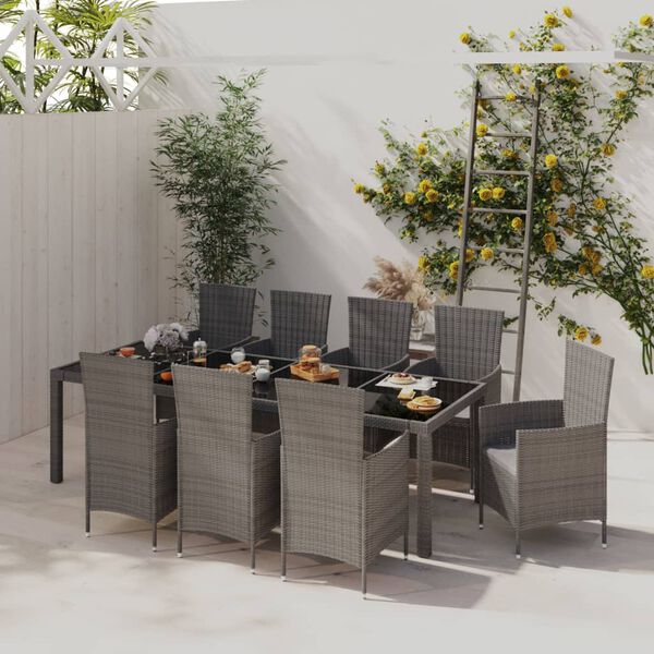 vidaXL Outdoor Dining Set Grey