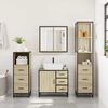 vidaXL Bathroom Furniture Set Sonoma oak Engineered wood, metal Medium