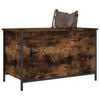 vidaXL Storage Bench Smoked oak Engineered wood, metal Compact