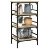 vidaXL Kitchen Trolley Sonoma Oak 17.7"x13.8"x35.2" Engineered Wood