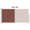 vidaXL Side Awning Brown, Green Grey Polyester 63 x 118 in Retractable