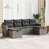 vidaXL Garden Sofa Set Grey, Dark Grey