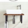 vidaXL Basin Shelf Wall Mounted Steel and Solid Wood Oak