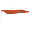vidaXL Retractable Awning Orange and brown