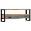 vidaXL TV Cabinet Natural Mango Wood and Black