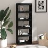 vidaXL Book Cabinet Black Solid Pine Tall Modern Bookshelves
