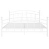 vidaXL Bed Frame White Powder-coated Metal Full Durable Bed Frame