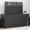 vidaXL TV Cabinet Black Cold-rolled steel Medium TV Cabinet
